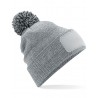 Winter hat - mod. B443:Heather Grey, 100% acrylic, Black, One Size